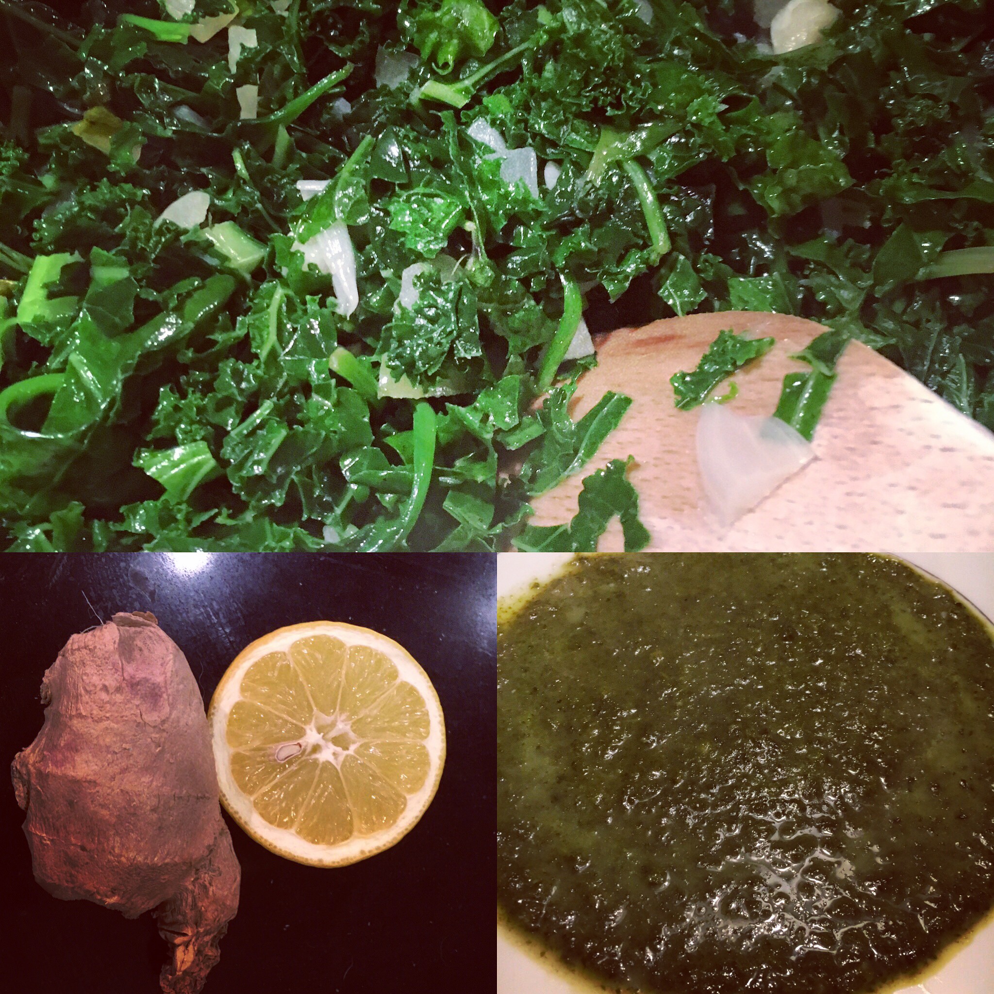 Kale and spinach soup